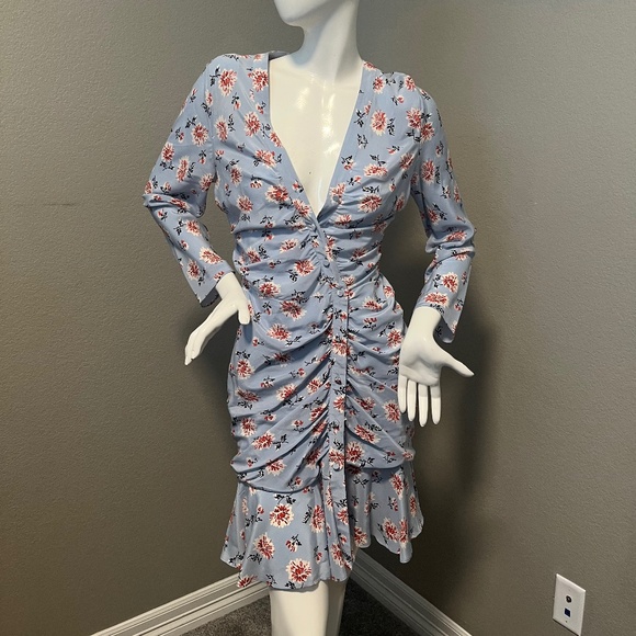 Veronica Beard Dresses & Skirts - Veronica Beard Women”s Blue & Pink Rowe Floral LS Dress Size 10